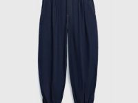 Джинсы-алладины с высокой посадкой, Синий