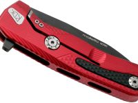 Нож складной LionSteel ROK A RB, сталь Black (Mil Spec) Finish Bhler M390, рукоять алюминий, красный