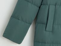 Пуховое пальто прямого силуэта