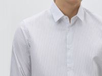 Рубашка из поплина в полоску, Белый