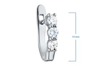 Серьги из белого золота с бриллиантами э4701сг09170500