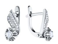 Серьги из белого золота с бриллиантами э0901сг04201616