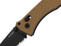 Складной нож спасателя Kizer Aegis T, сталь AEB-L, рукоять G10, песочный