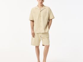 Мужская рубашка Lacoste из смеси хлопка и льна