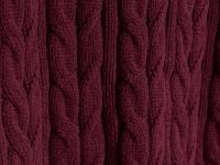 Джемпер с косами и воротником-стойкой на молнии, Фиолетовый