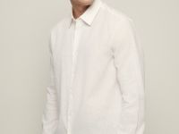 Рубашка из льна с длинным рукавом