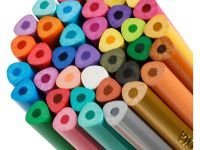 Набор карандашей цветных пластиковые Гамма "Мультики" 36 цв.+1 золотой +1 серебряный, трехгранные, з