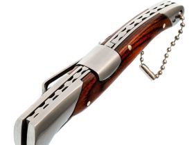 Складной нож Витязь "Перочинный", сталь 65х13, рукоять сталь/дерево