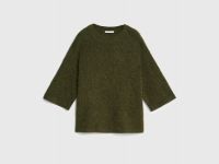 Джемпер из пряжи с шерстью альпака, Зеленый