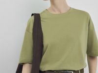 Базовая футболка оверсайз, Зеленый