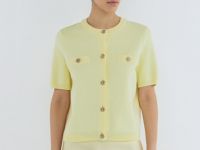 Кардиган с коротким рукавом, Желтый