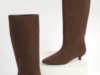 Сапоги из натуральной замши, Коричневый