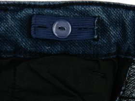 Брюки текстильные джинсовые утепленные флисом для девочек