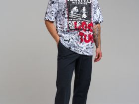 Комплект трикотажный для мужчин: фуфайка (футболка), брюки