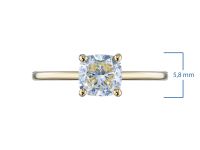 Классическое кольцо из желтого золота э0312кц12231175