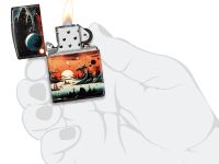 Зажигалка ZIPPO Galactic Landscape Design с покрытием 540 Matte, латунь/сталь, разноцветная, матовая, 38x13x57 мм