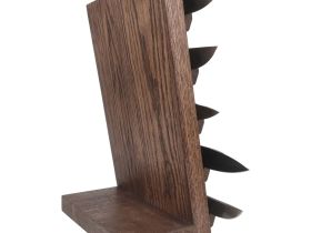 Подставка для коллекции из 5-ти ножей Woodinhome HKS0205OM, дуб, красно-коричневый
