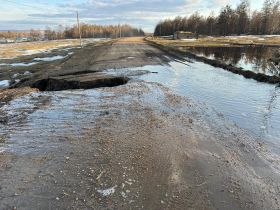 На трассе «Бетюн» в Амгинском районе закрыли движение из-за размыва