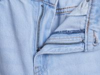 Прямые джинсы с высокой посадкой, Голубой