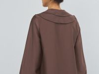 Блузка из лиоцелла с рюшами, Коричневый