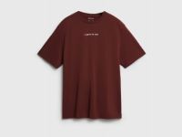 Пижамная футболка с текстовым принтом, Красный