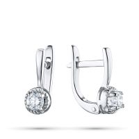 Серьги из белого золота с бриллиантами э0901сг04210205