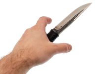 Охотничий нож Соболь, сталь Х12МФ, рукоять эластрон, черный