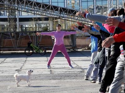 В Якутске начался сезон массовых зарядок на свежем воздухе
