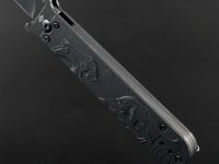 Складной нож Перемен Зубры BW, сталь 8Cr14MoV, рукоять FRN, черный