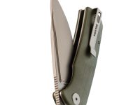 Складной нож Petrified BELUGA, сталь K110, рукоять G10 зеленый