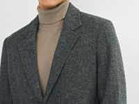 Однобортный пиджак из смесовой шерсти, Серый