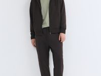 Базовая толстовка на молнии, Коричневый