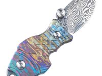 Складной нож-подвеска Sanrenmu 6171-TD, сталь Дамаск, рукоять титан