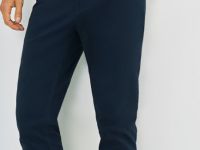 Брюки «5 карманов» Slim из твила, Синий