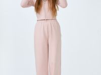 Укороченная толстовка для девочек, Розовый