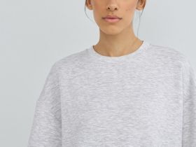 Футболка оверсайз с разрезами, Серый