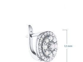 Серьги из белого золота с бриллиантами э4701сг07169000