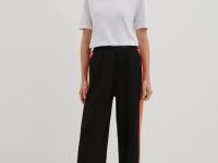 Спортивные брюки широкого кроя с контрастной отделкой