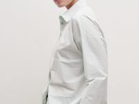 Рубашка из хлопка с отложным воротником