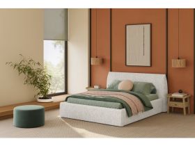 Кровать Агами 160 Букле Молочно-серый