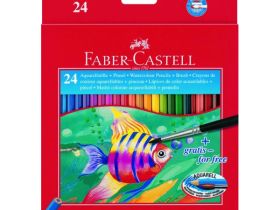 Набор карандашей акварельных Faber-castell "Рыбки" 24 цв + кисточка