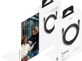 Кабель uBear Trend Cable USB-C — USB-C, 2.4 м, нейлон черный