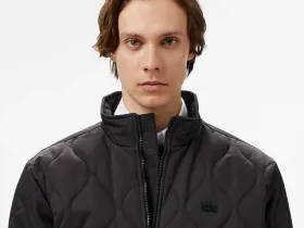 Мужская стёганая куртка Lacoste с высоким воротом