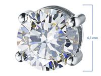 Классическая подвеска из белого золота с бриллиантом э4701пд02121100