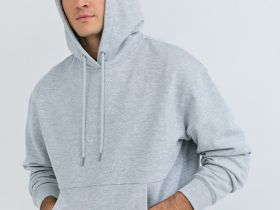 Базовое худи с карманом-кенгуру, Серый