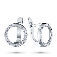 Серьги из белого золота с бриллиантами э4701сг04202732