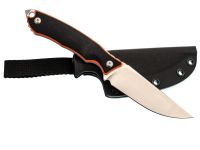 Нож Коршун Техно малый, сталь N690, рукоять G10 черно-оранжевый