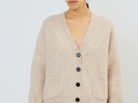 Кардиган из мягкой пряжи с шерстью, Бежевый