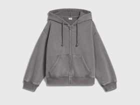Толстовка на молнии для девочек, Серый