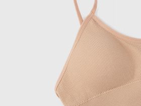 Базовый топ с вкладышами, Бежевый